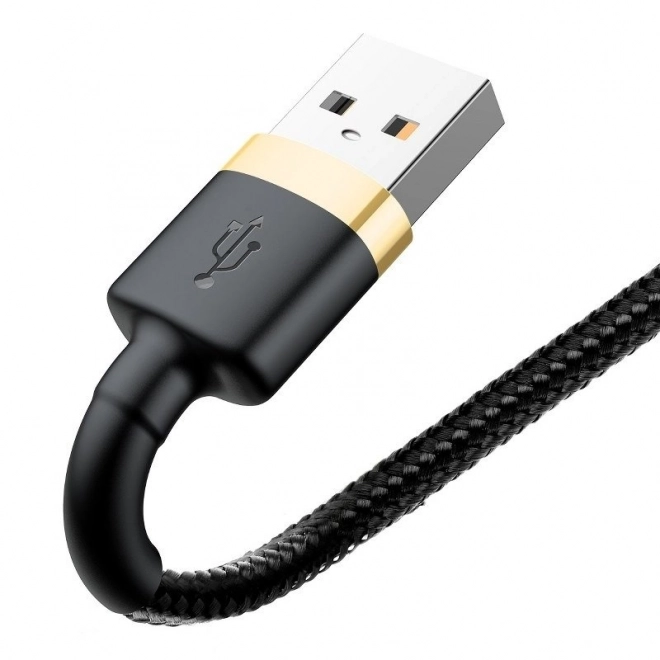 Baseus arany-fekete nylon USB Lightning kábel