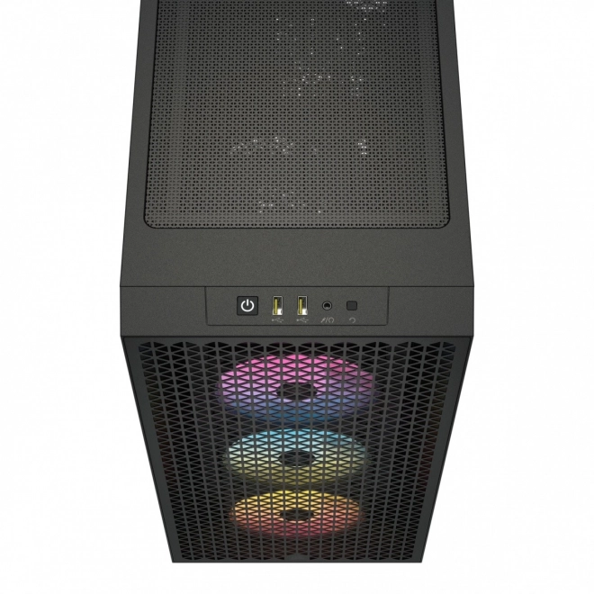 Corsair 3000D RGB airflow fekete edzett üveg középtorony ház