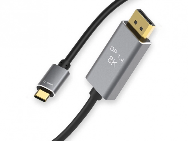 DisplayPort 1.4 és USB-C kábel 8K videó 1,8m