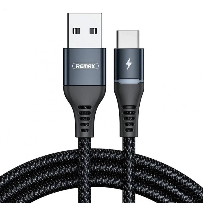 Színes világítású USB-C kábel fekete