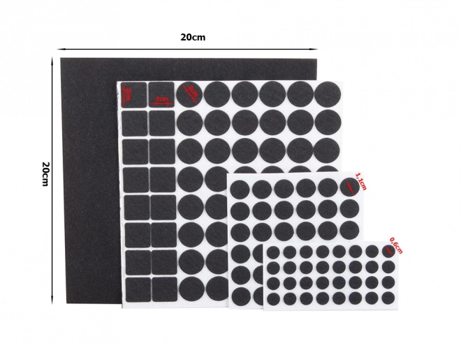 Filcből készült bútortámasz készlet 133 db