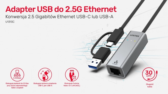 Adapter USB-A/C Ethernet RJ-45