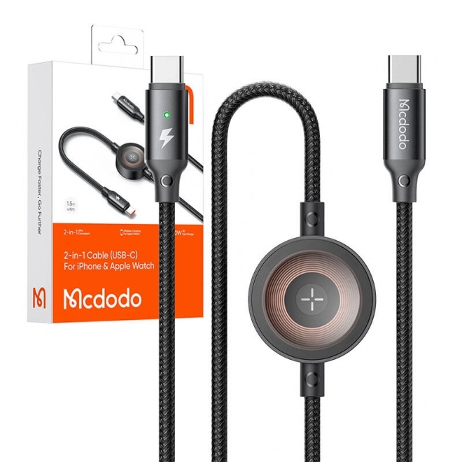 Mcdodo 2 az 1-ben USB-C Kábel és Apple Watch Töltő