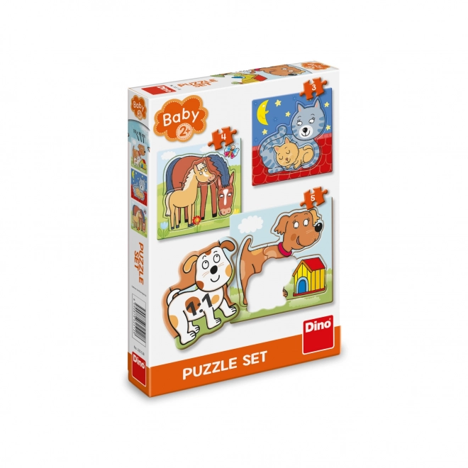 Baba állatfigurás puzzle készlet