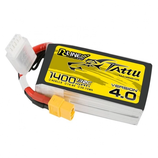 Tattu R-Line 1400mAh akkumulátor 14,8V 130C 4S1P XT60