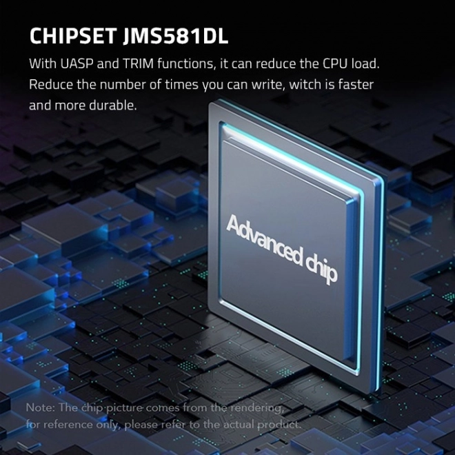 Külső ház M.2 SSD-hez RGB LED-el