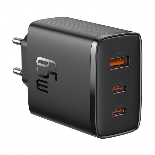 Baseus OS-Cube Pro fali töltő, 2xUSB-C + USB, 65W, fekete