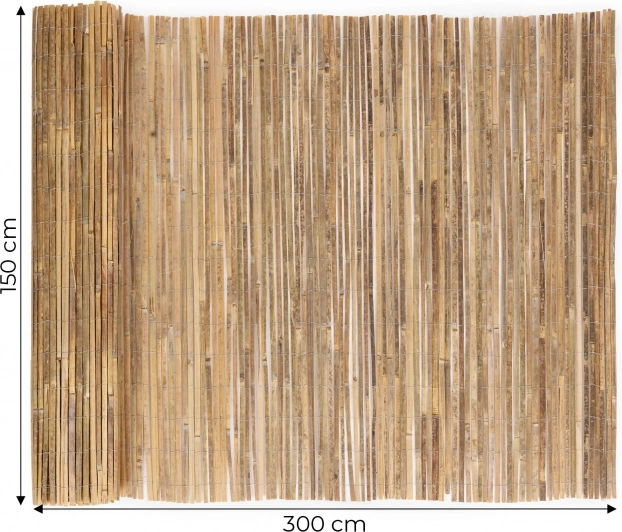 Kétoldalas bambusz szőnyeg 150x300 cm erkélyre, teraszra, kerítésre a MultiGarden-től