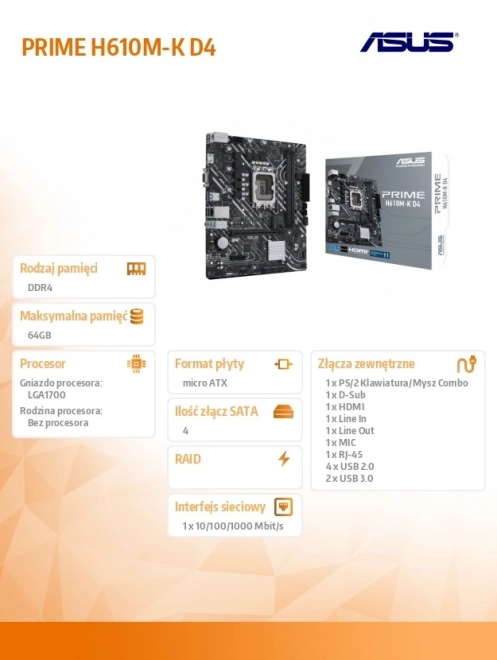 Intel H610M alaplap DDR4 támogatással