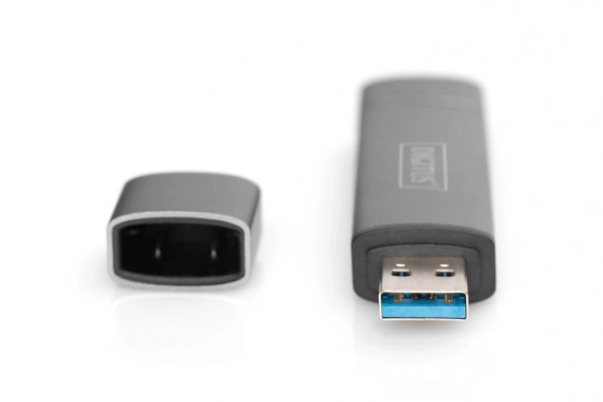 Digitus 3-portos USB kártyaolvasó szürke