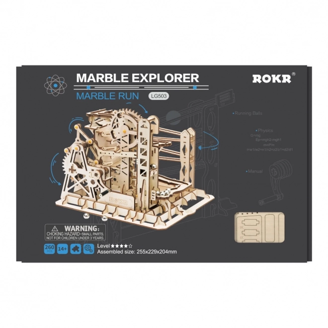 Rokr 3D fapuzzle golyópálya: Explorer 260 darab