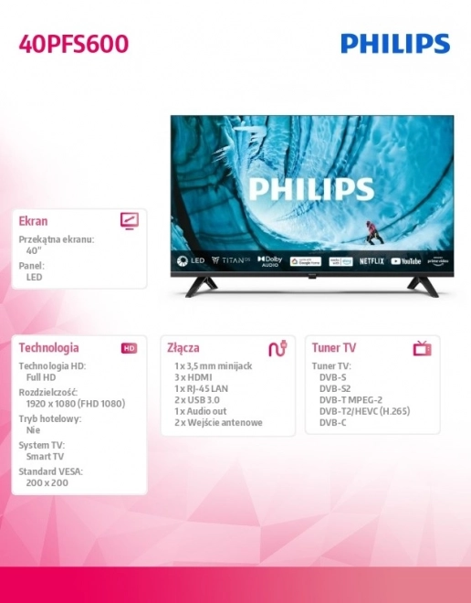 40 hüvelykes LED televízió