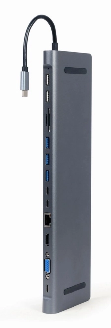 Többportos USB Type-C adapter 9 az 1-ben szürke