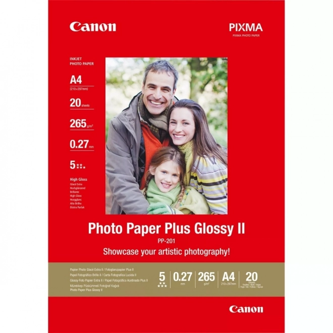 Canon glossy ii fényképpapír a4 20 lap