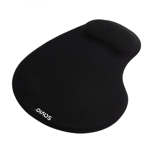Fekete ergonomikus egérpad SAVIO