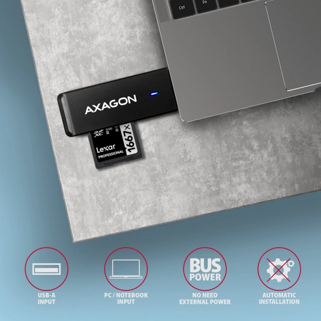 Kártyaolvasó USB 3.2 Gen 1 kétfoglalatos SD/microSD kártyákhoz