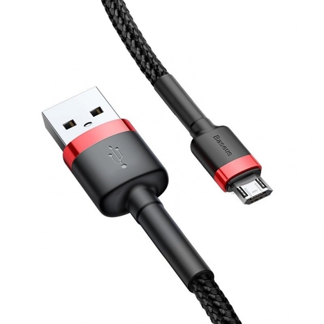 kábel baseus cafule micro usb 2,4a 1m piros-fekete