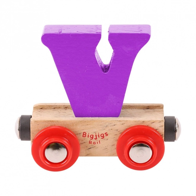 Bigjigs Rail vonat betű V