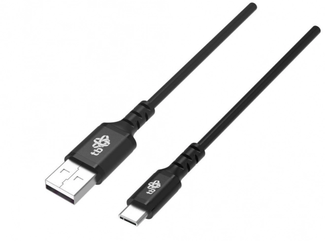 Fekete szilikonos USB–USB C kábel 1,5 m