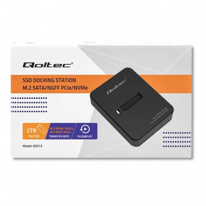 Qoltec merevlemez dokkoló SSD M.2 SATA/PCIe
