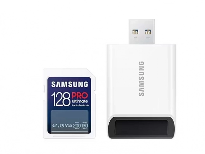 Samsung Pro Ultimate 128GB SD memóriakártya és olvasó
