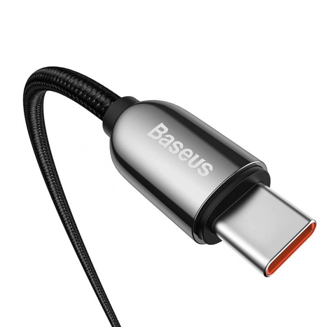 usb-c kábel kijelzővel és gyors töltéssel - Baseus, 100w, fekete, 2m