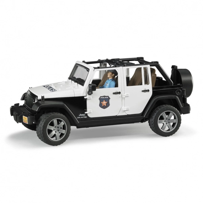 Jeep Wrangler Rubicon rendőrautó figurával