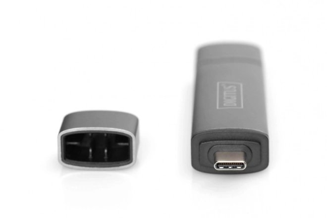 Digitus 3-portos USB kártyaolvasó szürke