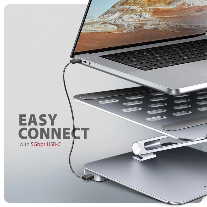 Axagon 7 az 1-ben laptopállvány és hub