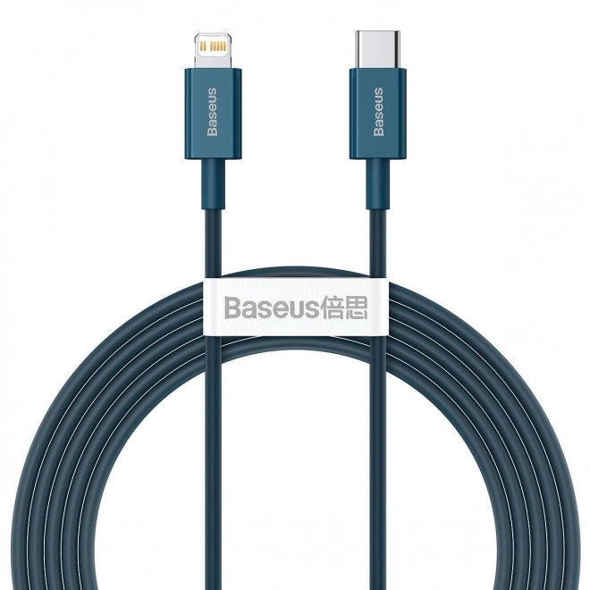 Baseus usb-c kábel iphonehoz, 20w, pd, 2m, kék