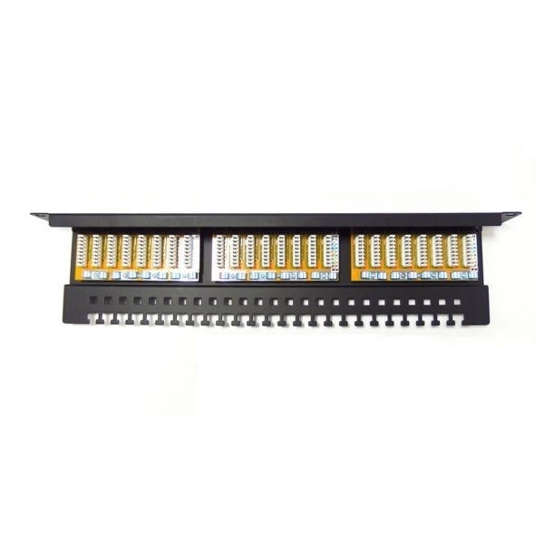 24 portos DIGITUS fekete U/UTP patch panel