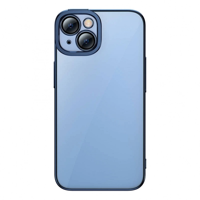 Átlátszó Baseus Glitter tok és edzett üveg iPhone 14 Plus-hoz