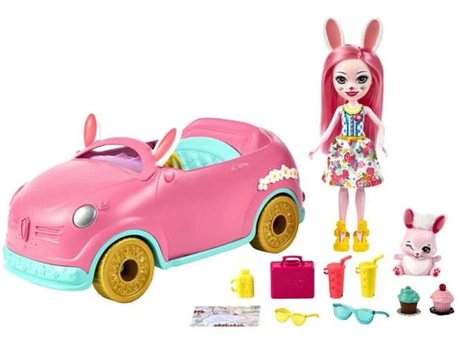 Enchantimals Nyuszis kocsi Bree kiegészítőkkel