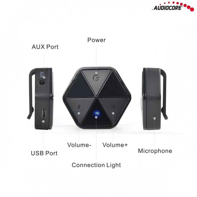 Audiocore AC815 Bluetooth vevő adapter klipszel