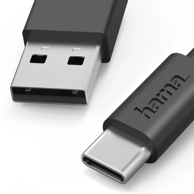 Usb-a usb-c 1m fekete töltőkábel