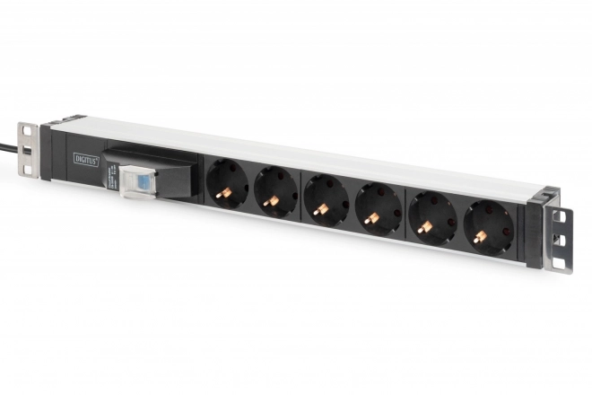 Digitus professzionális 19 hüvelykes rack PDU elosztósor 6 Schuko csatlakozóval