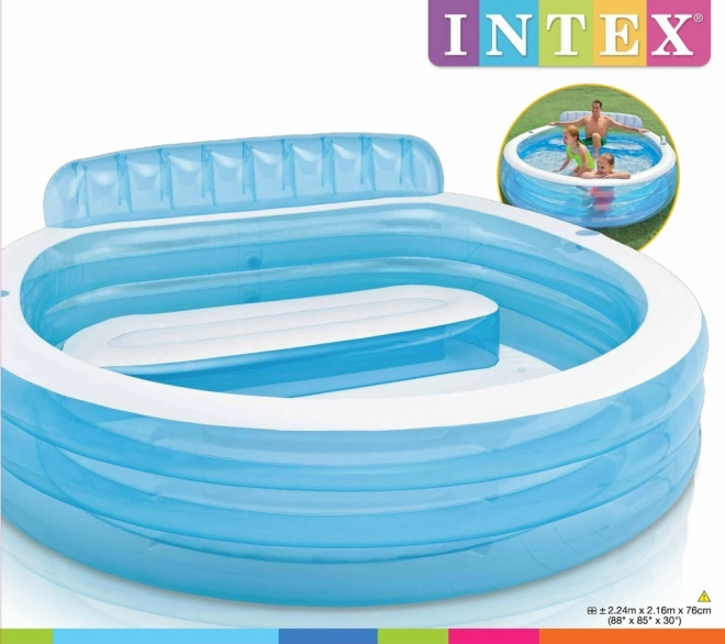 Felfújható kerti medence üléssel - Intex
