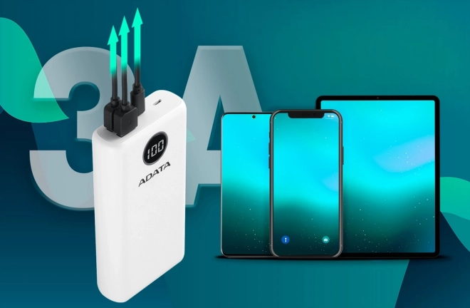 Fehér ADATA Powerbank P20000