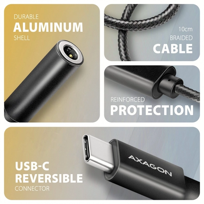 Axagon USB-C külső hangkártya 32bit DAC 3,5mm csatlakozóval