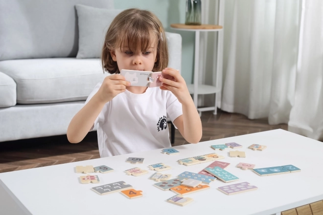 Drewniane numerikus puzzle - VIGA PolarB Montessori