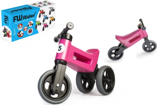Funny Wheels Rider Sport 2az1-ben futóbicikli gyerekeknek – Rózsaszín