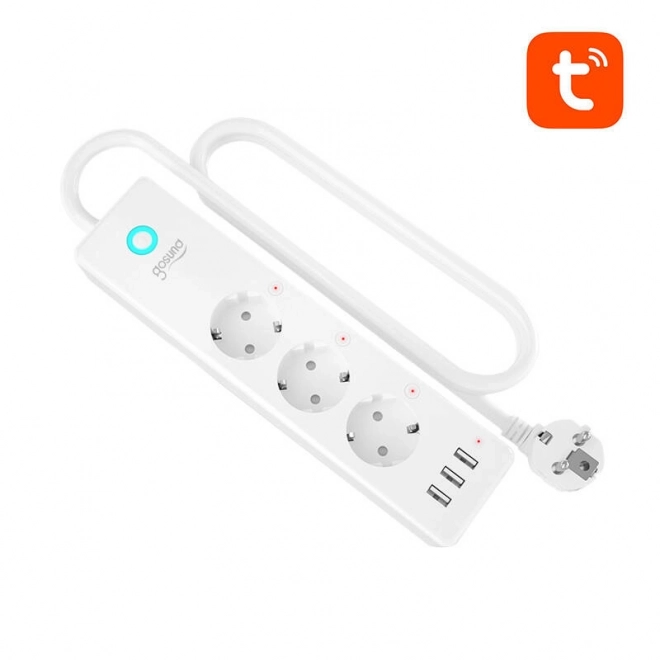 Gosund P1 PLUS intelligens WiFi elosztó (4 AC aljzat, 3 USB-A)