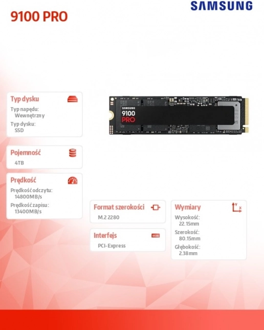 SSD meghajtó 9100 PRO NVMe
