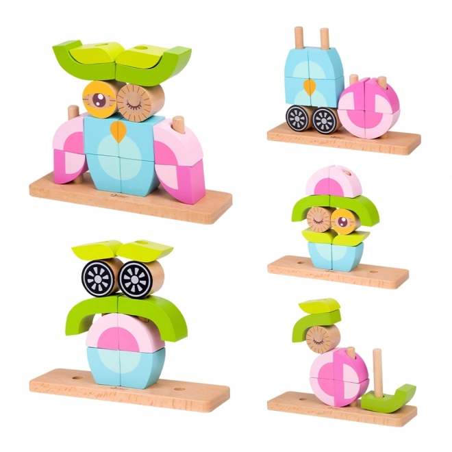 Fa puzzle - Bagoly építőjáték