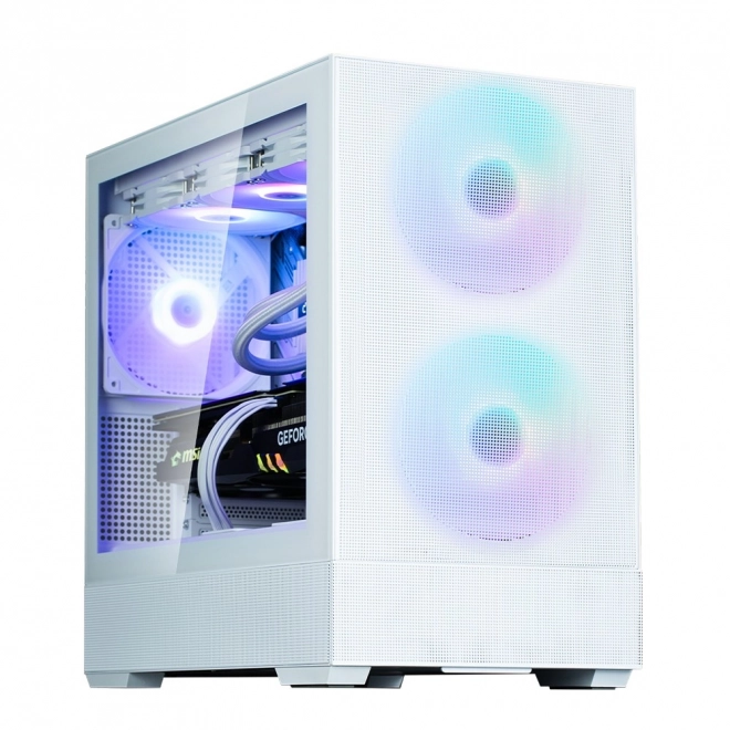 Fehér mATX Mini Torony P30 Air ARGB Ventilátorokkal