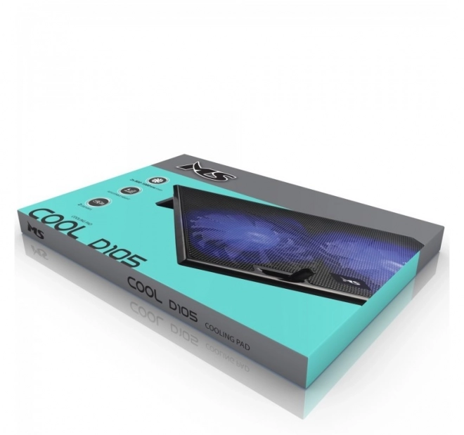 Laptop hűtőállvány LED világítással - fekete