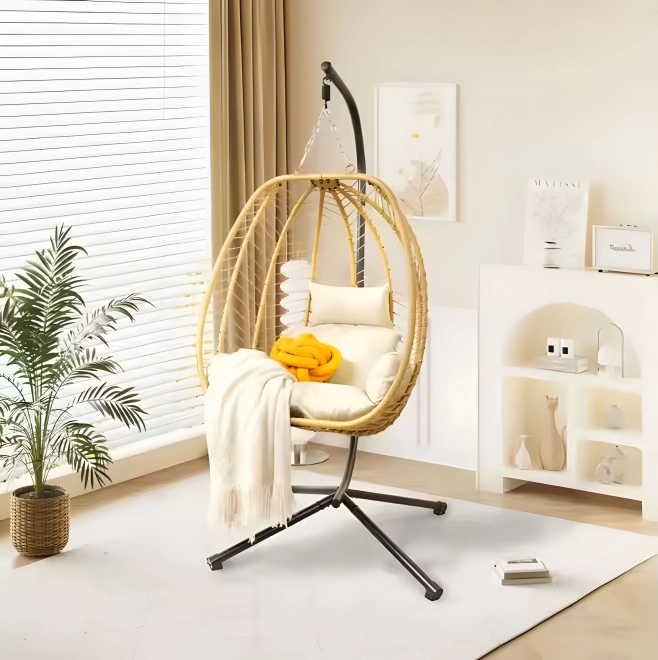 Függő tojás alakú szék Multigarden 120 kg-ig párnákkal