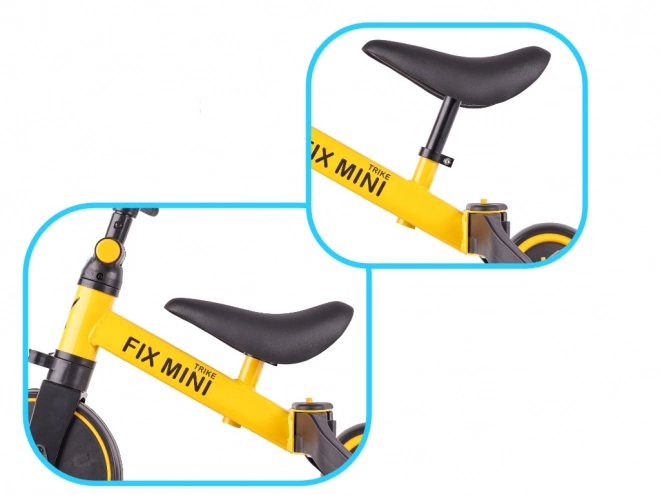 Trike Fix Mini 3 az 1-ben fehér tricikli – Sárga