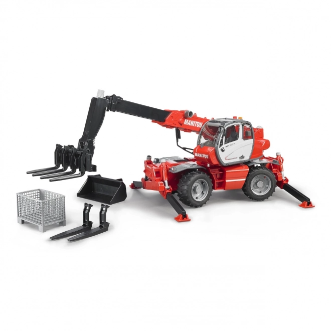 Bruder Manitou MRT 2150 teleszkópos rakodó tartozékokkal