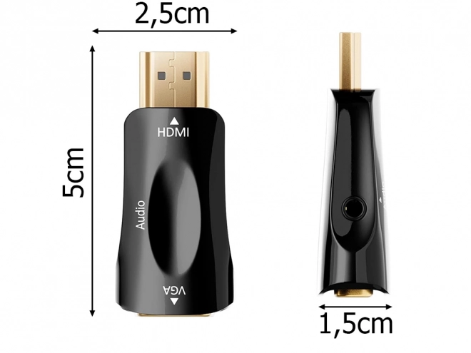 Hdmi vga adapter audio csatlakozóval